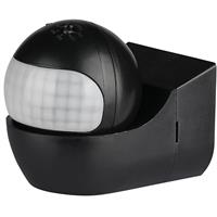 V-TAC PIR Motion Sensor IP44 12m in Black Polycarbonate