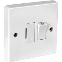 Crabtree 13A Fused Spur Switched DP in White Plastic