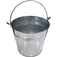 Apollo Steel Galvanised Bucket 14L in Silver Galvanised Steel