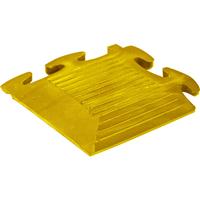 Blue Diamond Tuff-Tile Texture Corner (4 Pack) in Yellow PVC