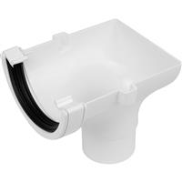 Aquaflow 112mm Half Round Stopend Outlet in White PVCU