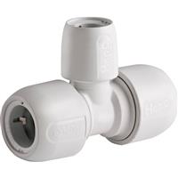 Hep2O Branch Reduced Tee 22 x 22 x 15mm in White Plastic