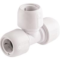 Hep2O Equal Tee 22mm (10 Pack) in White Plastic