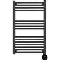 TCP Smart WiFi Fixed Pre-Filled Towel Radiator 800 x 500mm 500w in Black Steel