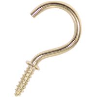 Unbranded Cup Hook 32mm (10 Pack) in Gold Brass