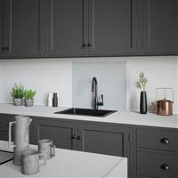 House Beautiful Platino Self-Adhesive Glass Splashback 600 x 750mm in Platinum
