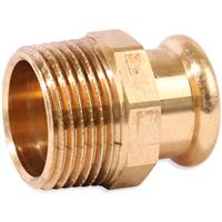 Made4Trade Press Fit Male Adaptor 22mm x 3/4" in Gold Copper