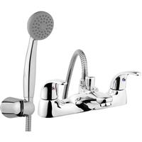 Ebb and Flo Ebb + Flo Braye Taps Bath Shower Mixer in Chrome Rubber/Steel
