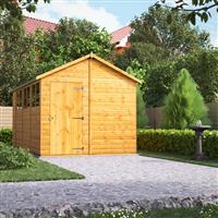 Power Apex Shed 14' x 8' in Natural Timber