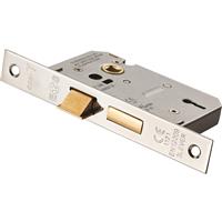 Eurospec 3 Lever Sashlock 2.5" Polished Nickel in Silver