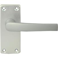 Lockworks Manila Contract Aluminium Door Handle Short Latch Satin (Pair) in Chrome