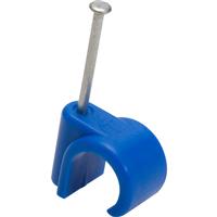 Talon Nail-in Clip 15mm (20 Pack) in Blue Polypropylene