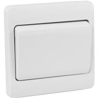 Scolmore Click Click Mode 10A Wide Rocker Switch 1 Gang 2 Way in White Plastic