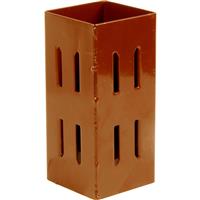 Powapost Post Extender 100 x 100mm in Brown Powder Coated Steel