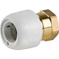 Hep2O Female Adaptor Brass Socket 22mm x 3/4" in White Plastic/Brass