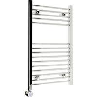 Kudox Thermostatic Electric Chrome Straight Towel Radiator 500 x 800mm 200W Steel