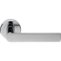Serozzetta Edge Lever on Rose Door Handles Polished (Pair) in Chrome