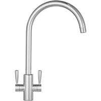 Franke Ascona Mono Mixer Kitchen Tap Silk Steel in Chrome Brass