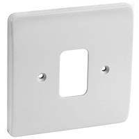 MK Grid Plus Frontplate 1 Gang in White