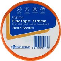 Gyproc FibaTape Xtreme Plasterboard Joint Tape Extra Wide 100mm x 75m in Orange