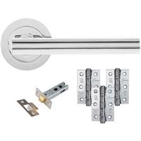 Eclipse Corvette Door & Latch Pack Polished in Chrome Zinc/Aluminium