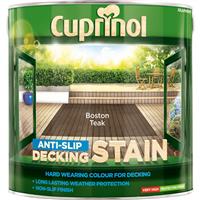 Cuprinol Anti-Slip Decking Stain 2.5L Boston Teak in Brown