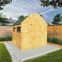 Mercia Premium Shiplap T & G Dutch Barn Shed 8' x 8' in Natural Timber