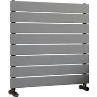 Ximax Oxford Single Horizontal Designer Radiator 595 x 600mm 1300Btu in Silver Steel