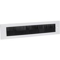 Stormguard Flushback Brush Letter Plate in White Aluminium