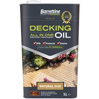 Barrettine All In One Decking Oil Treatment 5L in Natural Oak