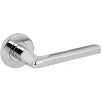 Serozzetta Uno Lever On Rose Door Handles Polished (Pair) in Chrome