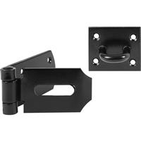 Perry Heavy Duty Hasp & Staple 203mm in Black Iron