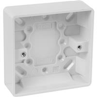 Scolmore Click Click Mode Moulded Box 1 Gang 25mm in White Plastic