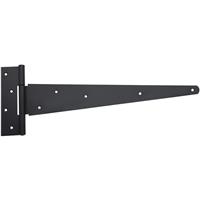 Hiatt Heavy Duty Tee Hinge 400mm (2 Pack) in Black Steel