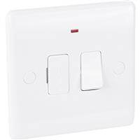 BG 13A Low Profile Fused Spur Switched With Neon in White Plastic