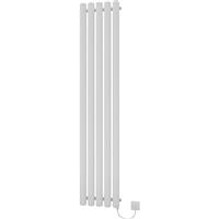 Ximax Devon Round Electric Designer Radiator 1800 x 360mm 4096Btu in White Steel