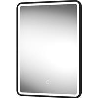 Sensio Frontier LED Bathroom Mirror CCT 700 x 500mm in Black Mirrored Glass