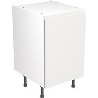 Kitchen Kit Flatpack J-Pull Kitchen Cabinet Base Unit Super Gloss 500mm in White MFC