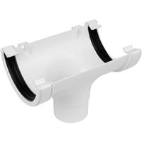 Aquaflow 112mm Half Round Running Outlet in White PVCU