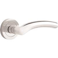 Medusa Lever on Rose Door Handles Polished (Pair) in Chrome