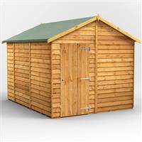 Power Overlap Apex Shed 10' x 8' No Windows in Natural Timber