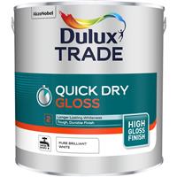 Dulux Trade Quick Dry Gloss Paint Pure Brilliant 2.5L in White
