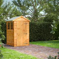 Powersheds Power Overlap Apex Shed 4' x 4' in Natural Timber