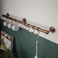 Rothley Utensil Rail Kit 19mm x 600mm Antique in Copper Steel/Zinc