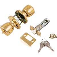 ERA Entrance Door Knob Set Brass in Gold