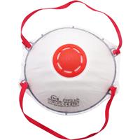 Unbranded FFP3 Moulded Valved Disposable Face Mask (2 Pack) in White/Red Latex