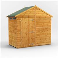 Powersheds Power Apex Security Shed 4' x 8' in Natural Timber