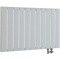 Ultraheat Smyrna Horizontal Designer Radiator 600 x 1955mm Btu 6837 Aluminium in White