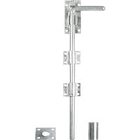 GateMate Garage Door Drop Bolt 300mm Galvanised in Silver Galvanised Steel