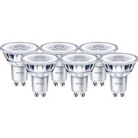 Philips LED GU10 Glass Lamp 4.6W Warm White 355lm (6 Pack)